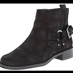 Aerosoles Sweet Ride Black Harness Ankle Boots